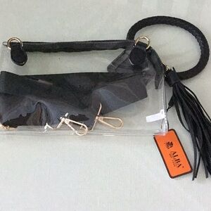 Alba Clear Tote with Braided Black Handle